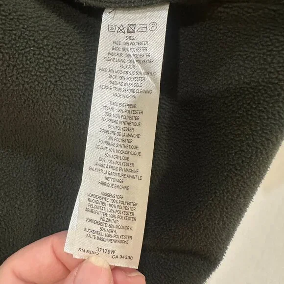 French Connection Softshell Sherpa Lined Hooded Coat Dark Olive Women’s 1X - Picture 8 of 15